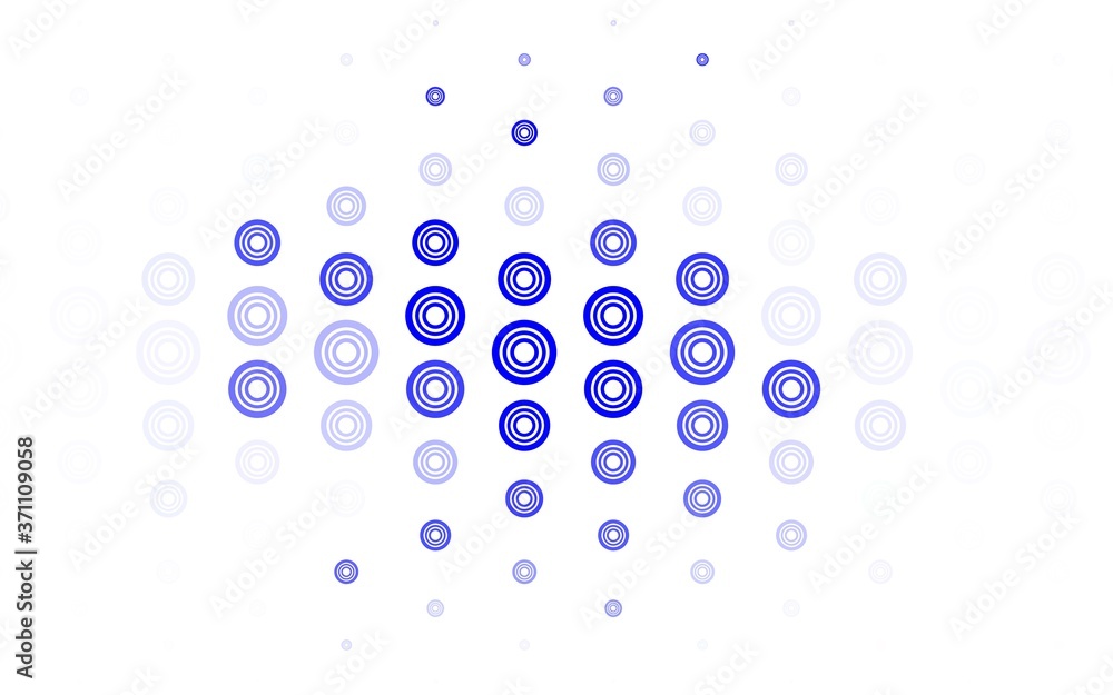 Light Blue, Yellow vector background with bubbles.