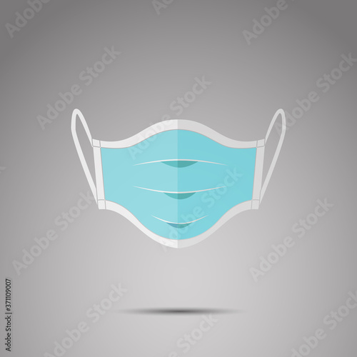 Face protection mask for epidemy. Vector art. 
