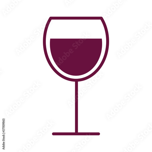 wine cup drink line style icon