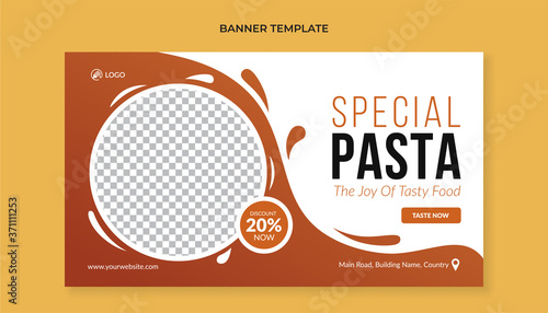 Special pasta food banner template