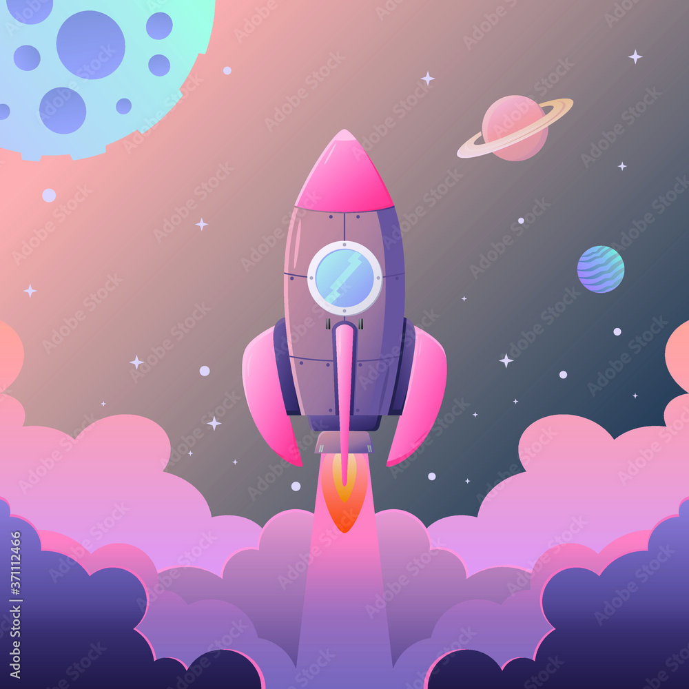 Start up space rocket Start up space rocket