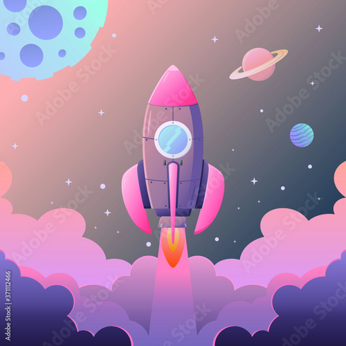 Start up space rocket