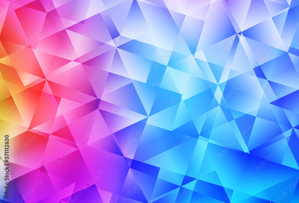 Obraz premium Light Blue, Red vector abstract polygonal pattern.