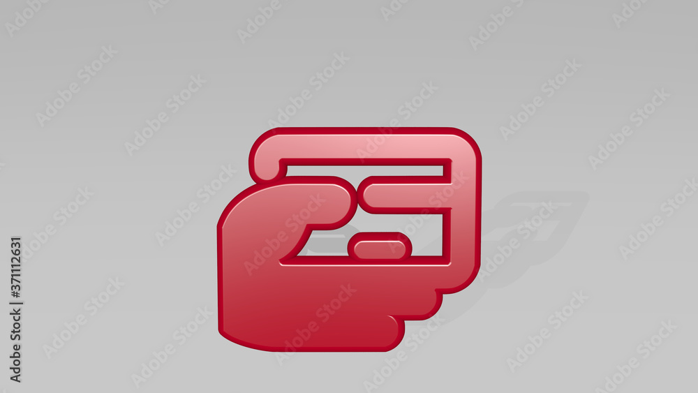 credit card give 3D icon casting shadow - 3D illustration for business and bank credit card give 3D icon casting shadow - 3D illustration for business and bank