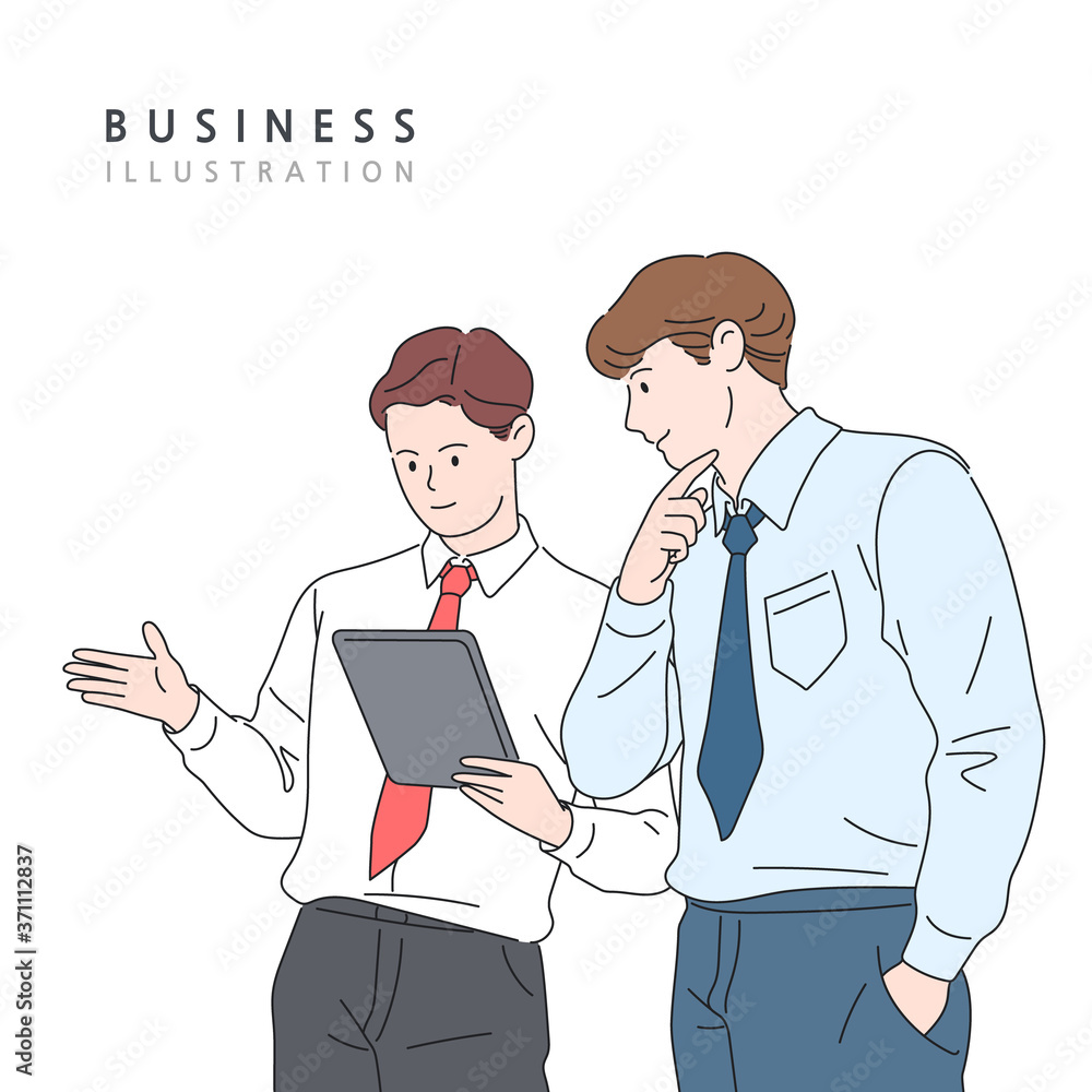 Business concept vector line illustration Business concept vector line illustration