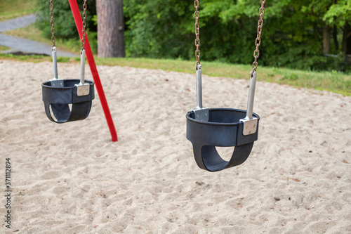 swing in the park playground photo