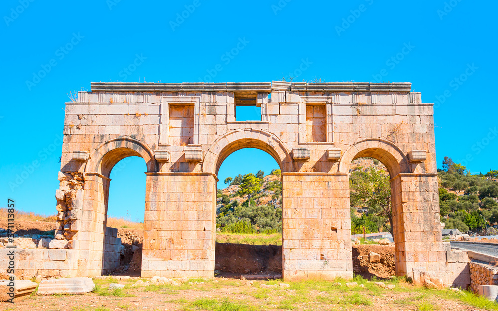 Ruins of the ancient Lycian city Patara - Antalya, Turkey