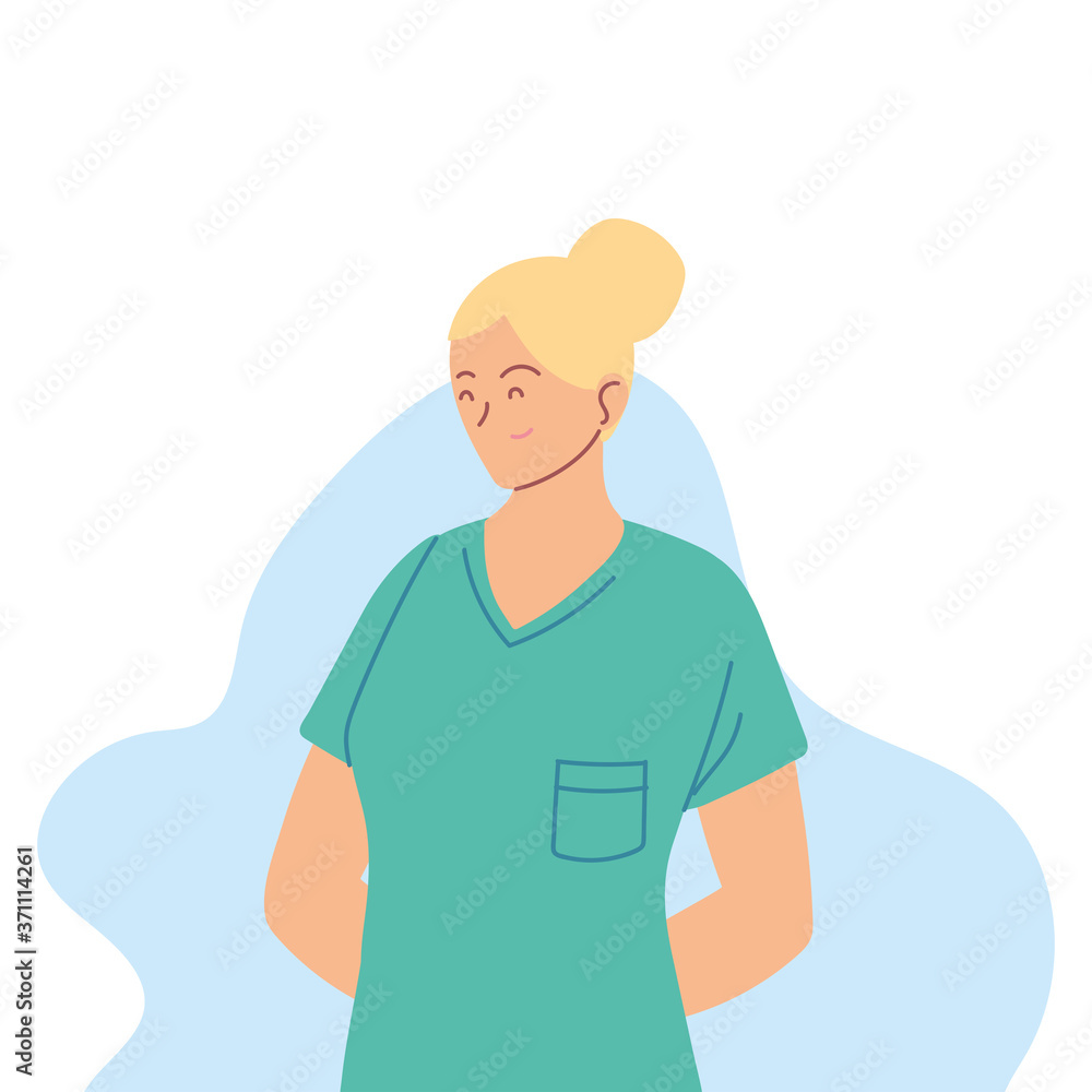 woman doctor with uniform vector design woman doctor with uniform vector design