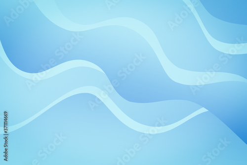 Abstract blue cold illustration with curve lines.