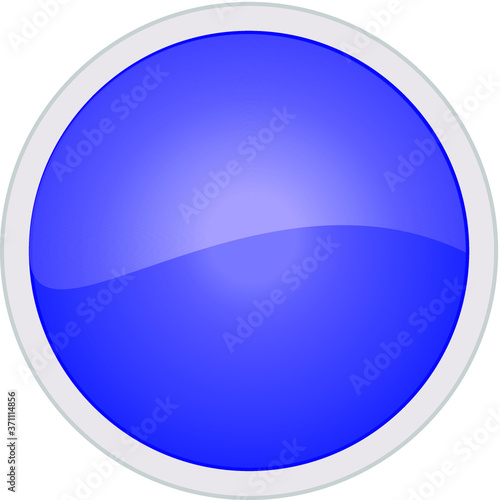 blue glossy button