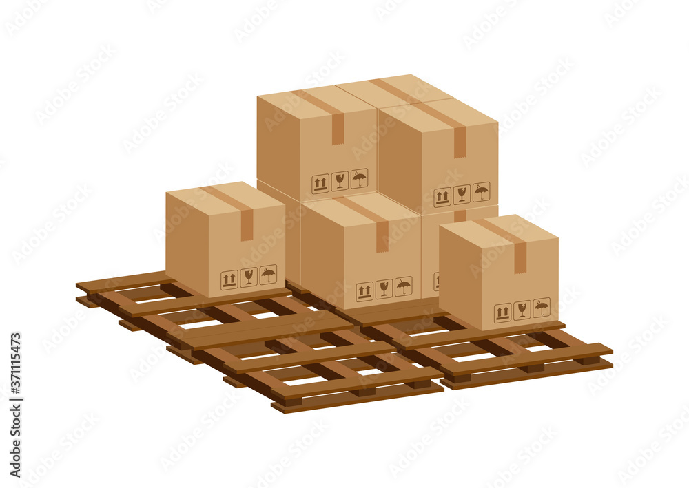pile crate boxes 3d on wooden pallet, wood pallet with cardboard box in factory warehouse storage, cardboard parcel boxes stack of warehouse factory, packaging cargo, boxes brown isolated on white pile crate boxes 3d on wooden pallet, wood pallet with cardboard box in factory warehouse storage, cardboard parcel boxes stack of warehouse factory, packaging cargo, boxes brown isolated on white