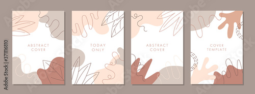 Set of abstract creative artistic templates with nature concept. Universal cover Designs for Annual Report, Brochures, Flyers, Presentations, Leaflet, Magazine.
