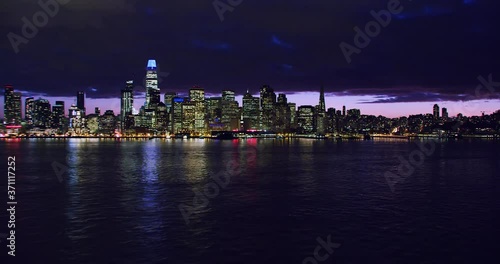 Wallpaper Mural Amazing aerial view of San Francisco skyline. Flyover the Pacific Ocean with several ships. Shot on Red weapon 8K. California, United States. Torontodigital.ca