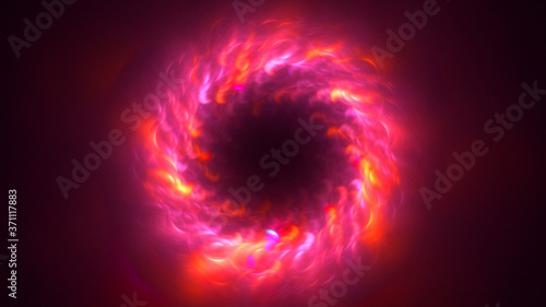 3D rendering abstract round light background