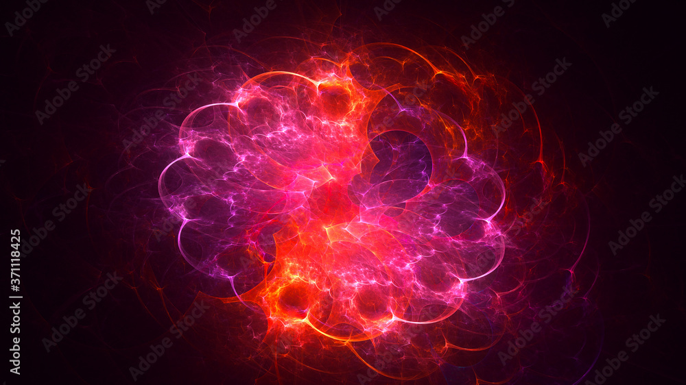 3D rendering abstract multicolor fractal light background 3D rendering abstract multicolor fractal light background