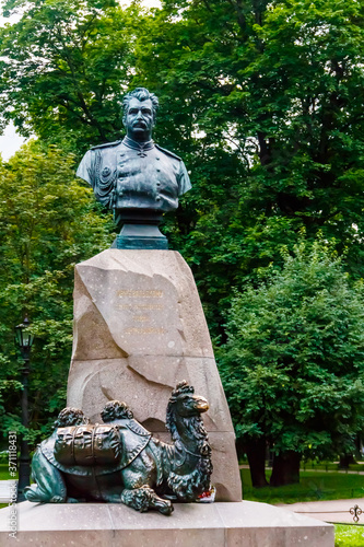 Monument to Nikolay Przhevalsky in St Petersburg, Russia photo