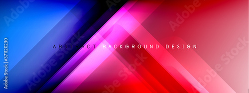 Motion concept neon shiny lines on liquid color gradients abstract backgrounds. Dynamic shadows and lights templates for text