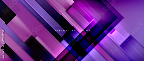 Dynamic lines on fluid color gradient. Trendy geometric abstract background for your text, logo or graphics