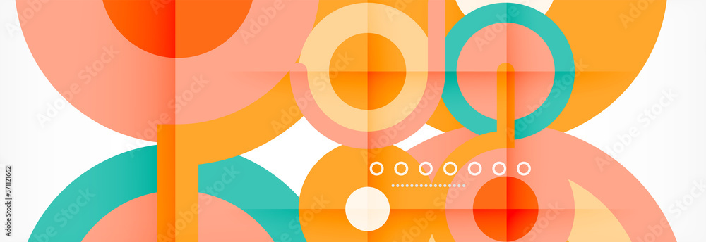 Obraz premium Circles and lines abstract background for covers, banners, flyers and posters and other templates