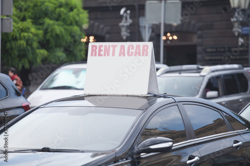 Rent a car. Cars in the city
