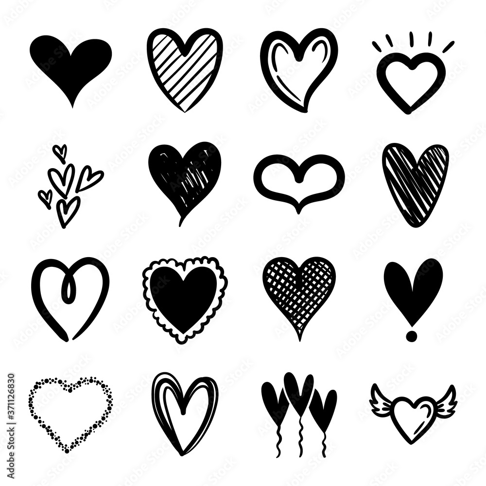 bundle of hearts love set icons bundle of hearts love set icons