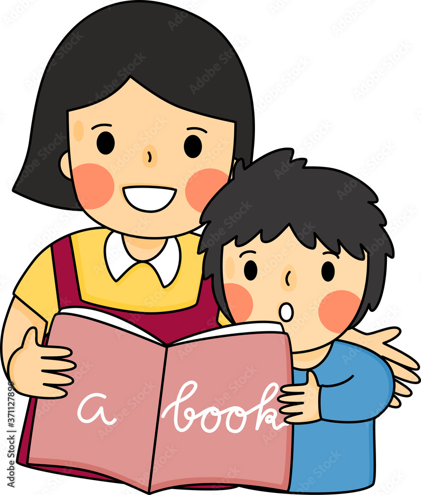 Cartoon of unconditional love between mother and boy are reading a book. Simple cute hand draw line vector and minimal icons flat style Character illustration.
Cartoon of unconditional love between mother and boy are reading a book. Simple cute hand draw line vector and minimal icons flat style Character illustration.