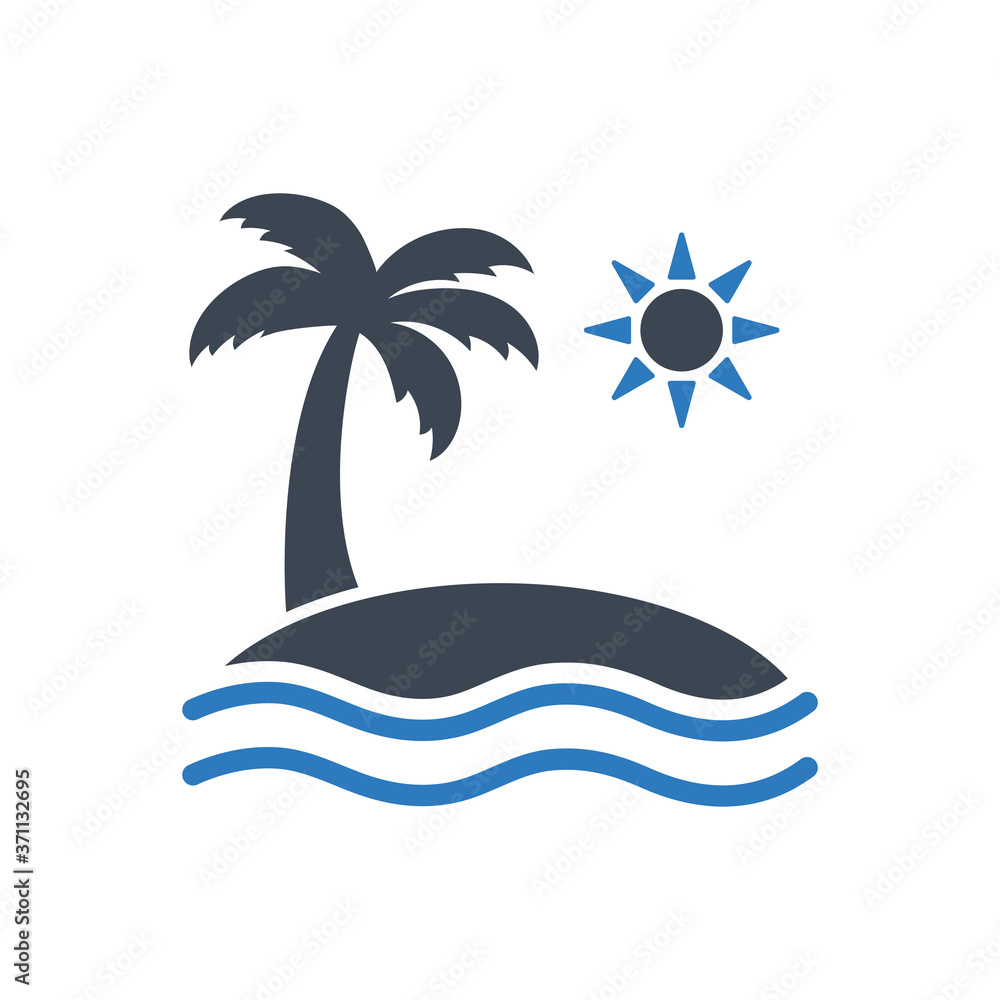 Obraz premium Island icon ( vector illustration )