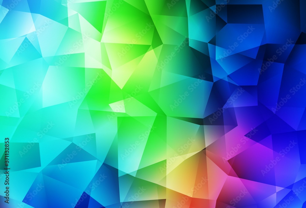 Fototapeta premium Light Blue, Green vector triangle mosaic template.