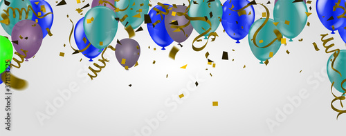 Balloons Card with use to present section label Discounts SALE Vector Illustration EPS 10