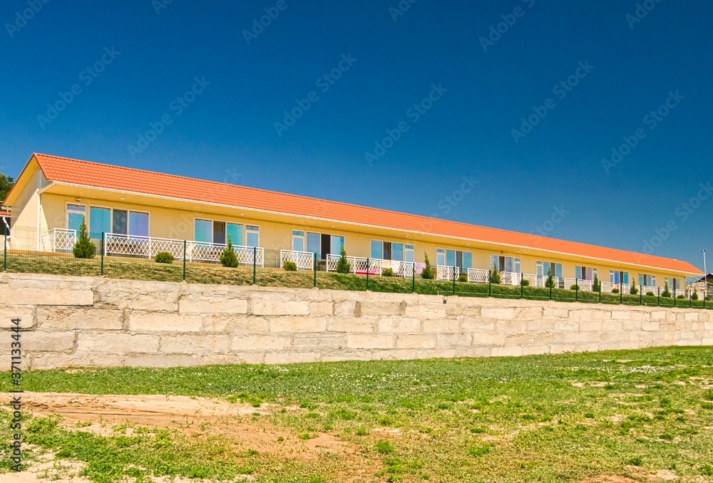 recreation building by the sea