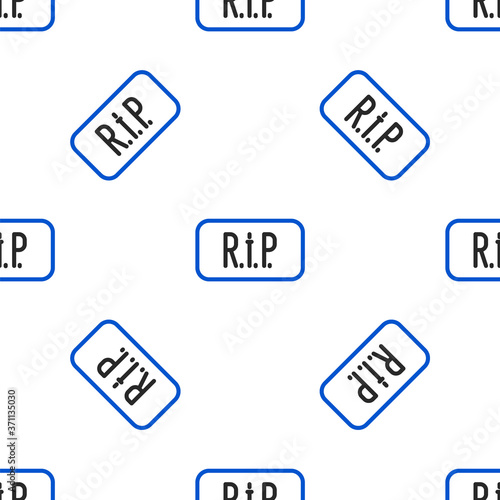 Line Speech bubble rip death icon isolated seamless pattern on white background. Colorful outline concept. Vector.
