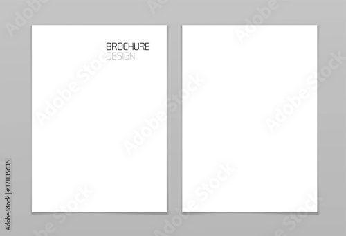 Mockup paper a4 page card empty blank template for identity branding presentation, empty clean pages mock up layout for brochure placard flyer horizontal white color