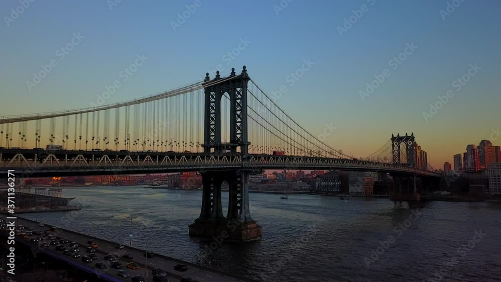 Aerial View of Manhattan Bridge Aerial View of Manhattan Bridge