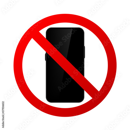 No Phone. Telephone icon. Phone off. Isolated on white background. Mobile icon. Isolated vector sign symbol. Vector illustration.