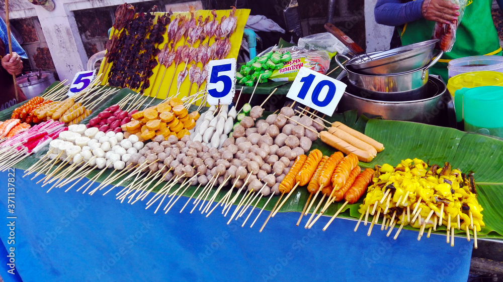 Villager's shop in general market of Thailand.