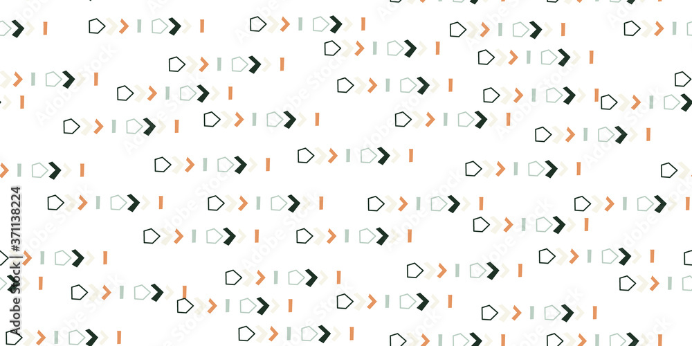 Naklejka premium Seamless hand drawn geometric pattern with national striped color background. Repeatable Design. Abstract Vector hand drawn element.