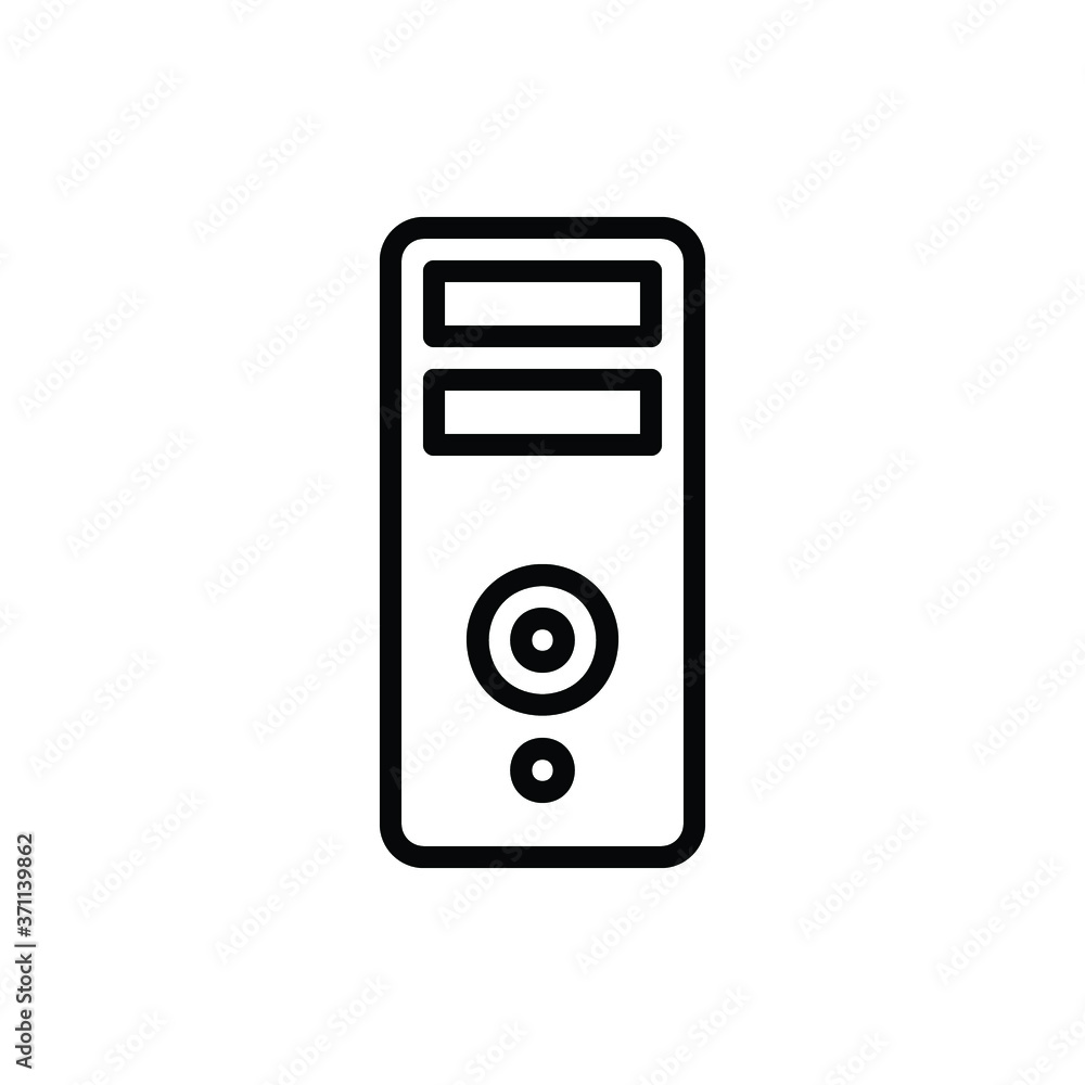 Computer Case, CPU Icon Logo Vector Isolated. Computer and Hardware Icon Set. Editable Stroke and Pixel Perfect. Computer Case, CPU Icon Logo Vector Isolated. Computer and Hardware Icon Set. Editable Stroke and Pixel Perfect.