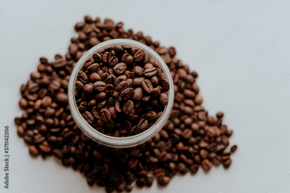 coffee beans on white background coffee beans on white background