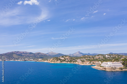 Aerial photography of Mallorca coastline.  © kadi.production