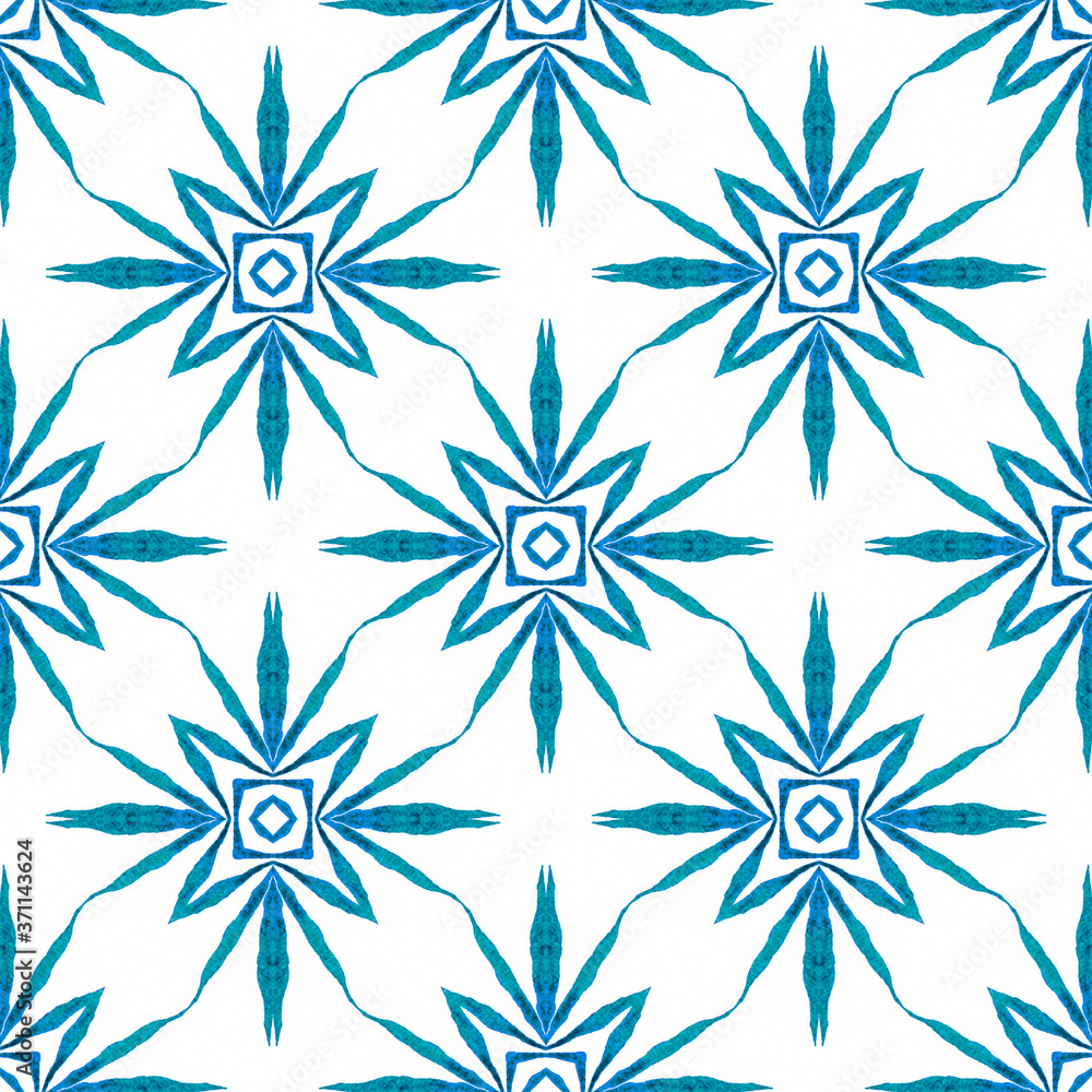 Trendy organic green border. Blue perfect boho Trendy organic green border. Blue perfect boho