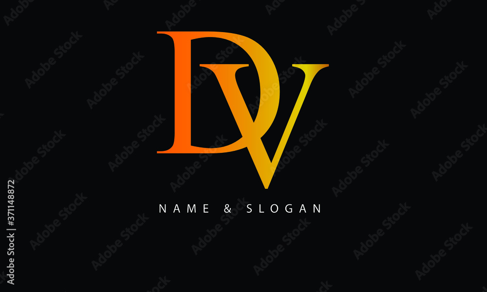 DV, VD, D, V abstract letters logo monogram Stock Vector | Adobe Stock