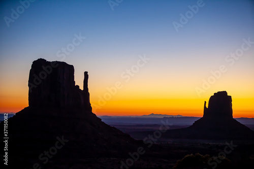 The unique nature landscape of Monument Valley in Utah