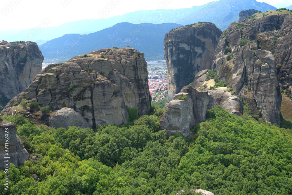  Greece, Trikala city, Meteora, 
Christian monasteries built on the tops of large rocks.
