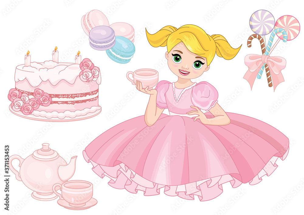 Beautiful Girl with a birthday cake Beautiful Girl with a birthday cake