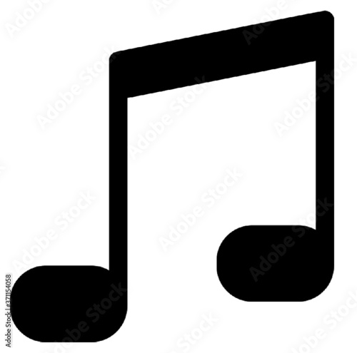 Note de musique (double croche) stylisée