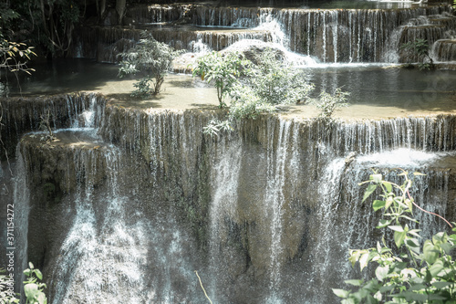 Photo of Mae Khamin Waterfall  Kanchanaburi  Thailand
