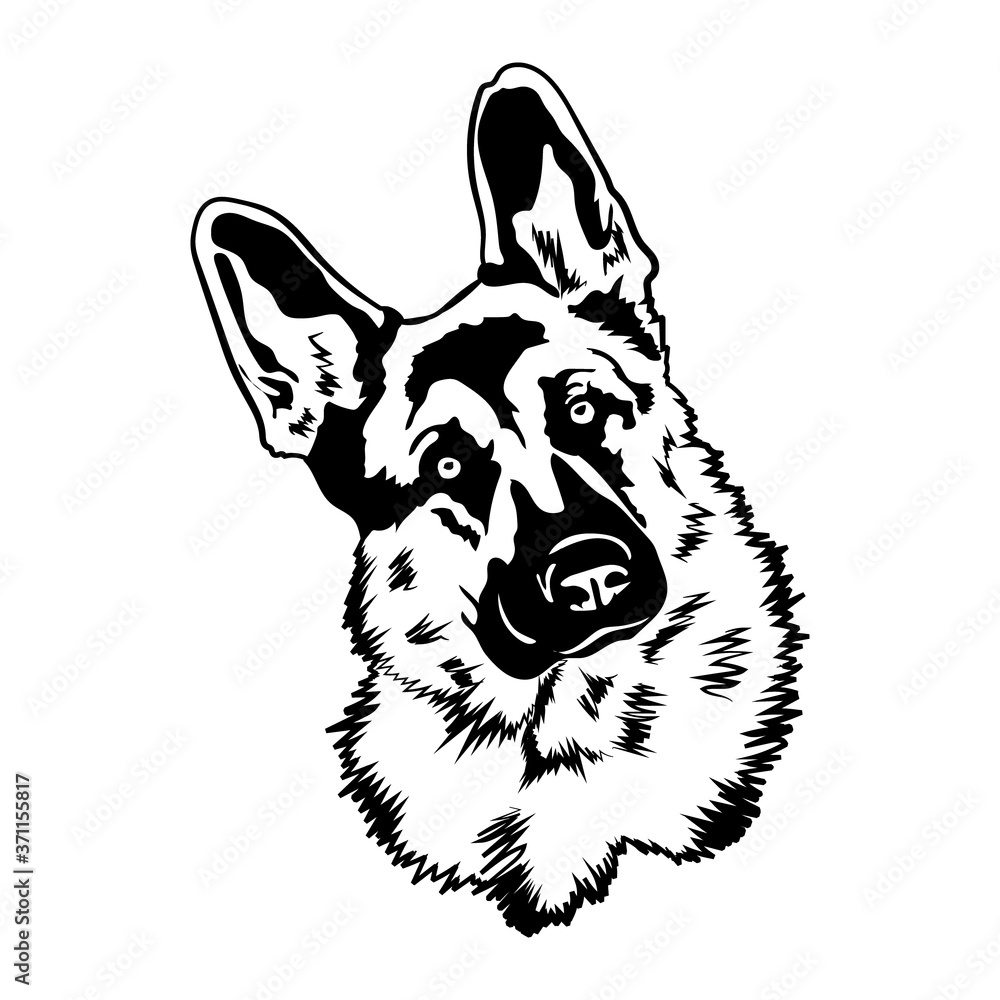 German Shepherd Svg, Dog Svg Files For Cricut Stock Vector | Adobe Stock