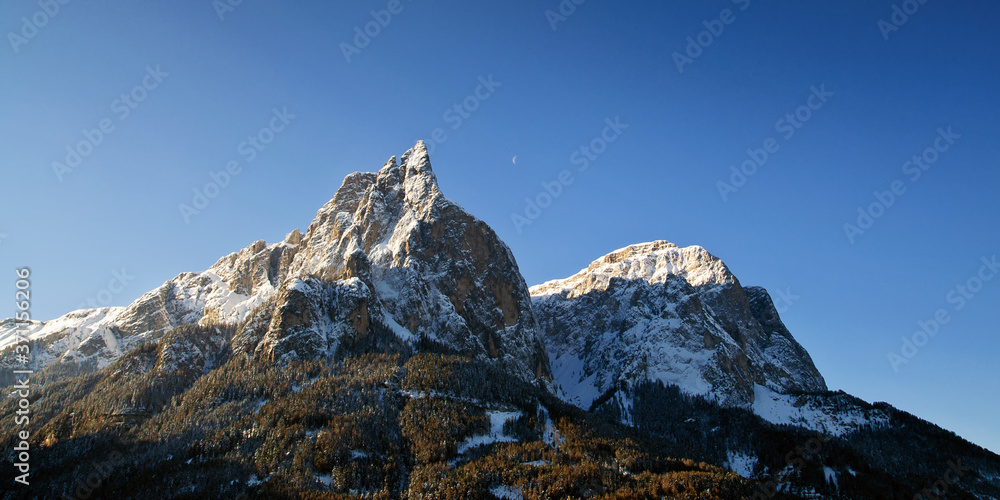 Majestic view over Alpe di Siusi, Dolomites, Italy
