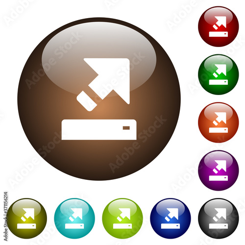 Export color glass buttons
