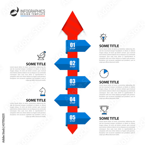 Infographic design template. Creative concept with 5 steps